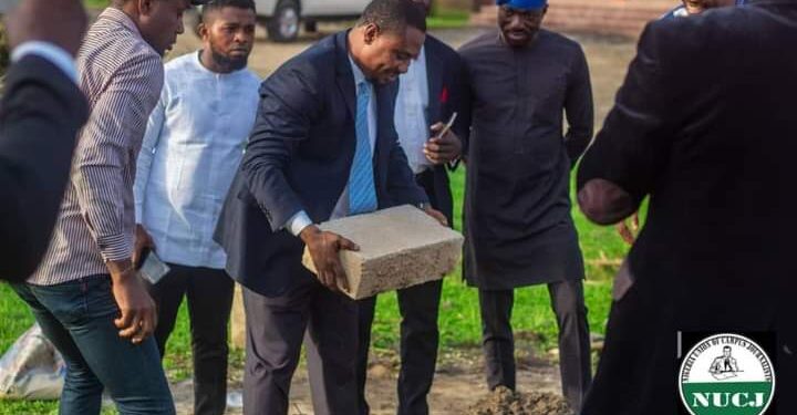 High Chief Higgins Peters Lays Foundation Stone For UNICAL Graduate School Lecture Hall, Pledges Support