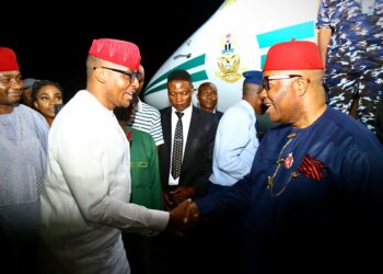 PHOTO NEWS: Cross River Deputy Governor receives Nigerian Senate President at Calabar Int’l Airport