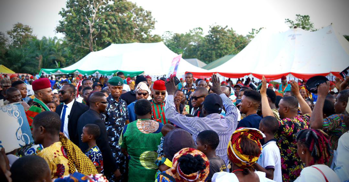 PHOTOS: Conferment of chieftaincy on Cross River Deputy Governor Rt. Hon. Odey drew a huge jubilant crowd