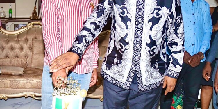 Governor Otu attends the 50th birthday party of his deputy, Rt Hon. Peter 𝘖𝘥𝘦𝘺