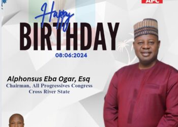 O’ben-Etchi Greets APC State Chairman Alphonsus Ogar, on his 49th birthday
