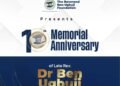 #Day2: Commemorating a decade since the passing of Rev. (Dr.) Ben Ugbuji