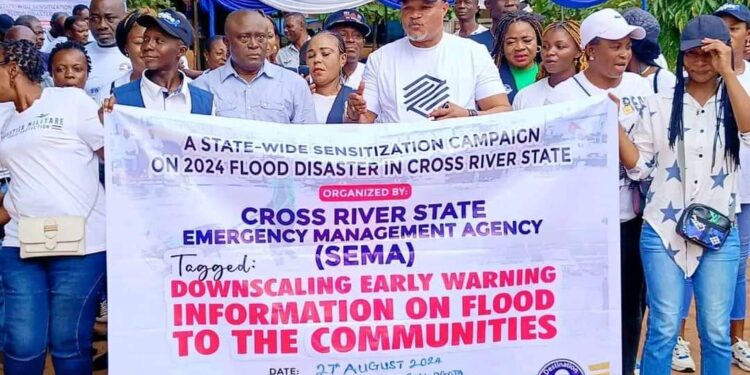 Cross River Government Takes Flood Sensitization Campaign to Northern Senatorial District.