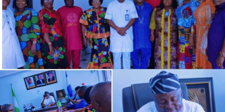 Forum Of Retired HOLGAs Of Unified Local Govt. Service Pays Courtesy Visit To Chairman Of LGSC, Mr Darlington Bassey