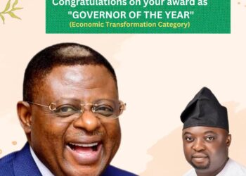 Obudu Council Chairman Congratulates Governor Otu on Prestigious “Governor of the Year 2024” Award