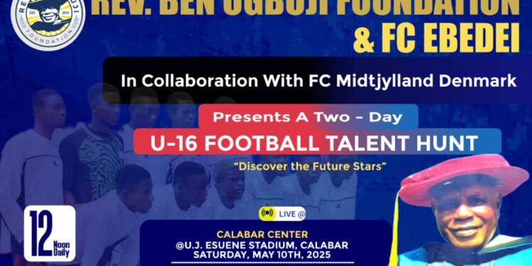 Football Talent Hunt: Rev. Ben Ugbuji Foundation, FC Ebedei and FC Midtjylland Collaborate to Discover Future Stars in Cross River State