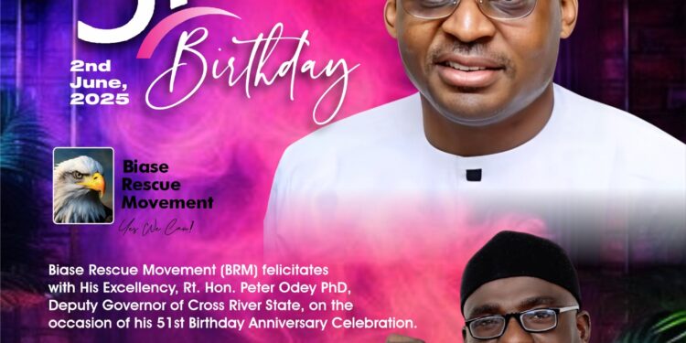 Biase Rescue Movement Felicitates Deputy Governor Peter Odey on 51st Birthday