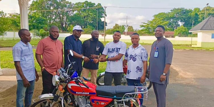 Obudu Council Chairman Empowers Youth With New Motorcycle To Promote Self-reliance