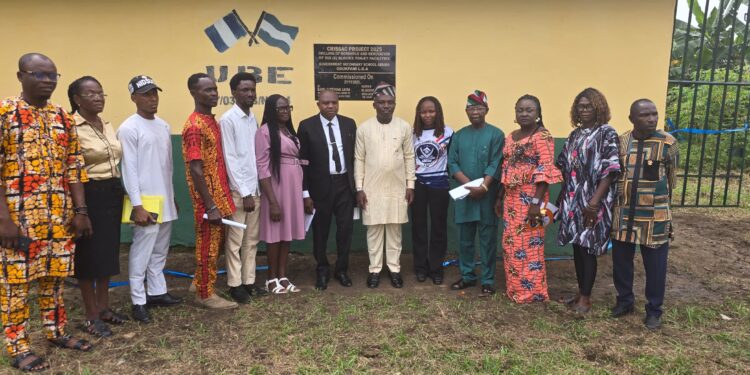 CRISSAC 2025: CRSG Delivers Borehole, Modern Toilets to Adiabo School