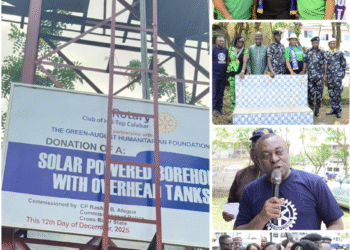 Rotary Club, Green-August Humanitarian Foundation Donate Solar-Powered Borehole to Police Community in Cross River State