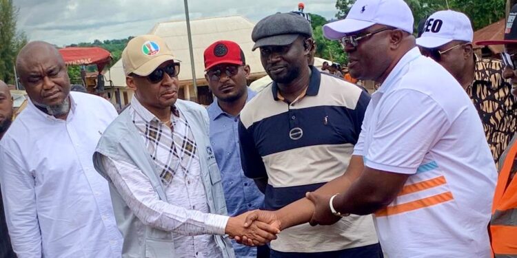 Gov. Otu Inspects Road Projects, Commends Contractor