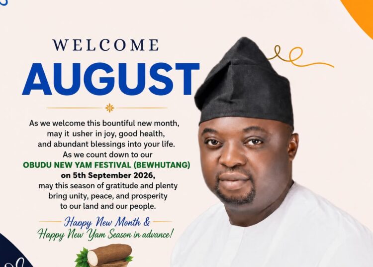 Obudu Council Chairman Welcomes Residents To August, Rallies Support For 2026 New Yam Festival